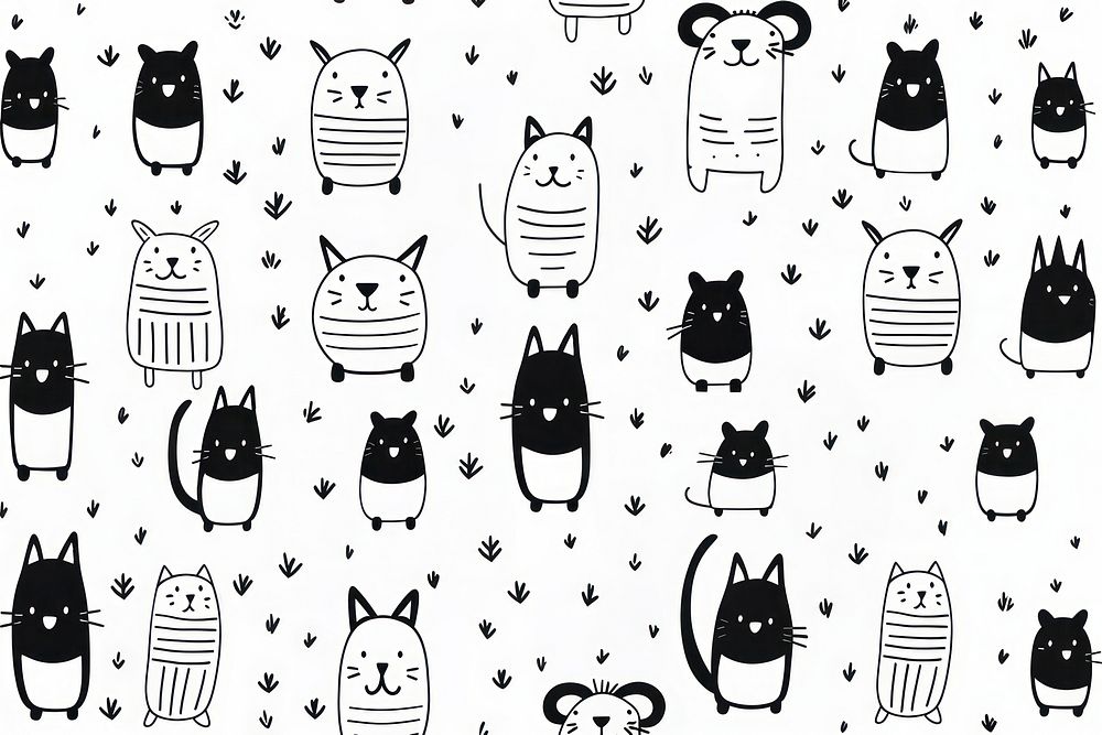 Animal pattern backgrounds drawing. AI generated Image by rawpixel.