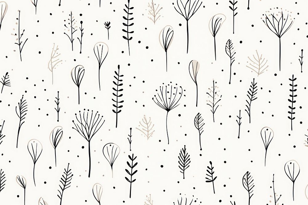 Botanical pattern backgrounds wallpaper. AI generated Image by rawpixel.