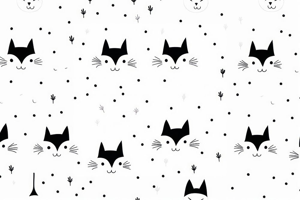 Fox pattern backgrounds black. AI generated Image by rawpixel.