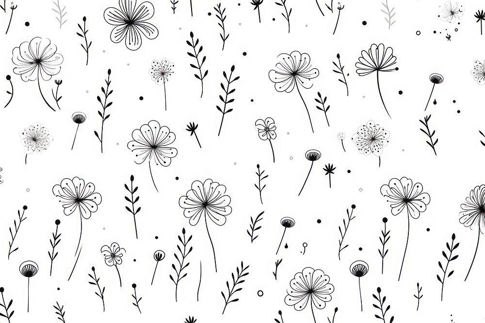 Flower pattern backgrounds dandelion. AI generated Image by rawpixel.
