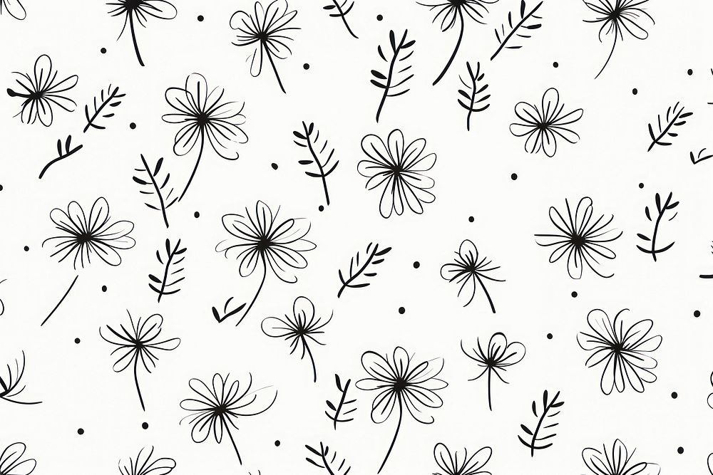 Flower pattern backgrounds plant. AI generated Image by rawpixel.