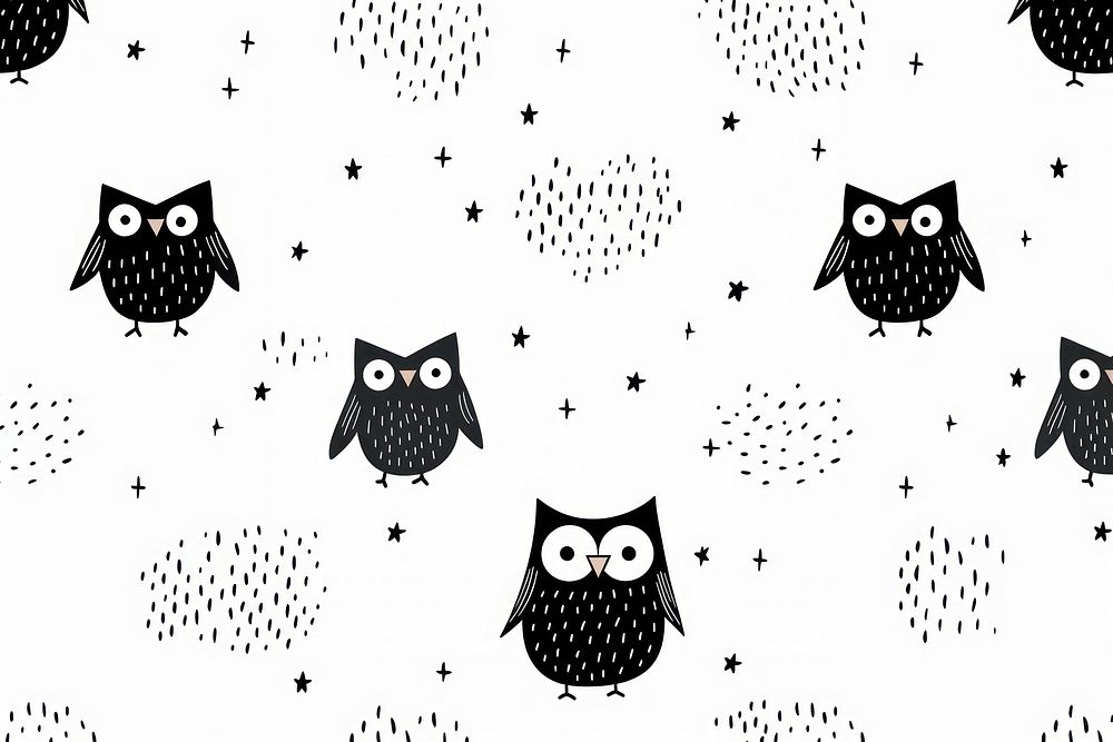 Owl pattern backgrounds animal. AI generated Image by rawpixel.