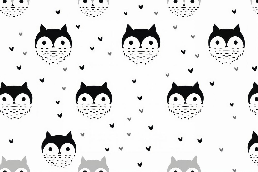 Owl pattern backgrounds mammal. AI generated Image by rawpixel.