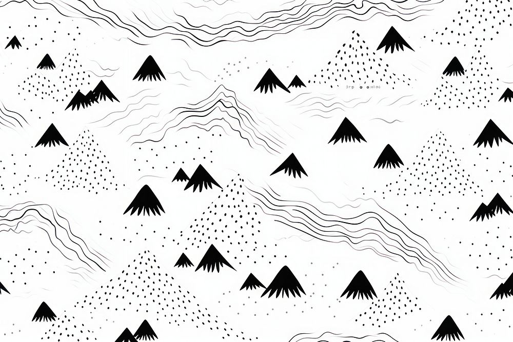 Mountain pattern backgrounds drawing. AI generated Image by rawpixel.
