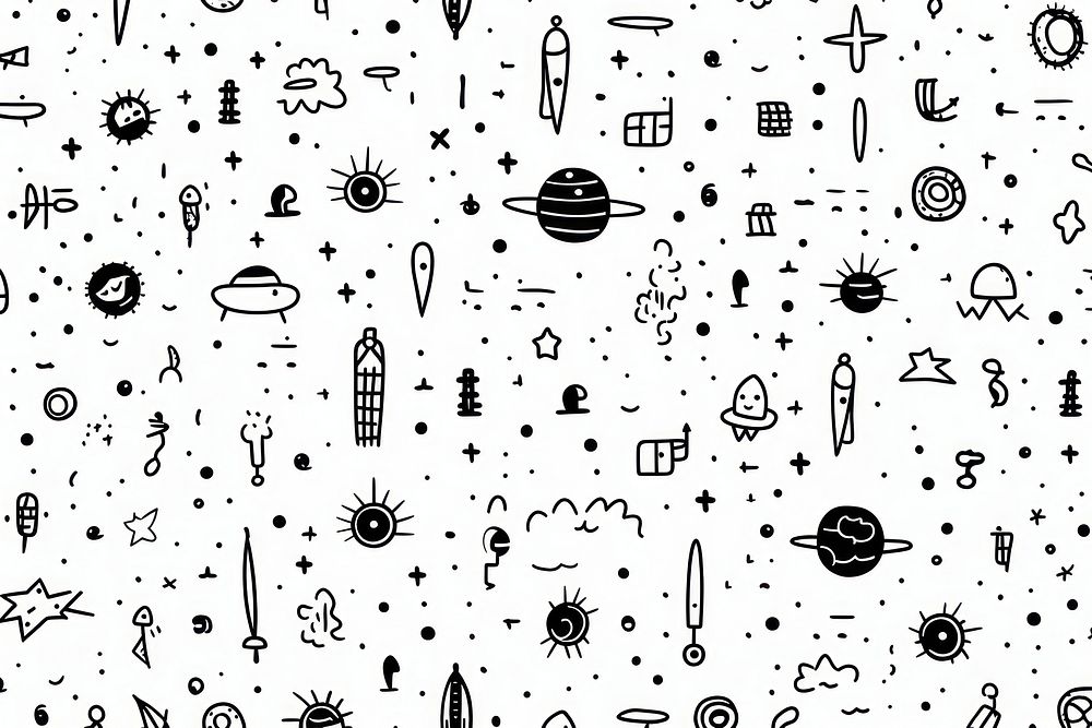 Space pattern backgrounds drawing. AI generated Image by rawpixel.