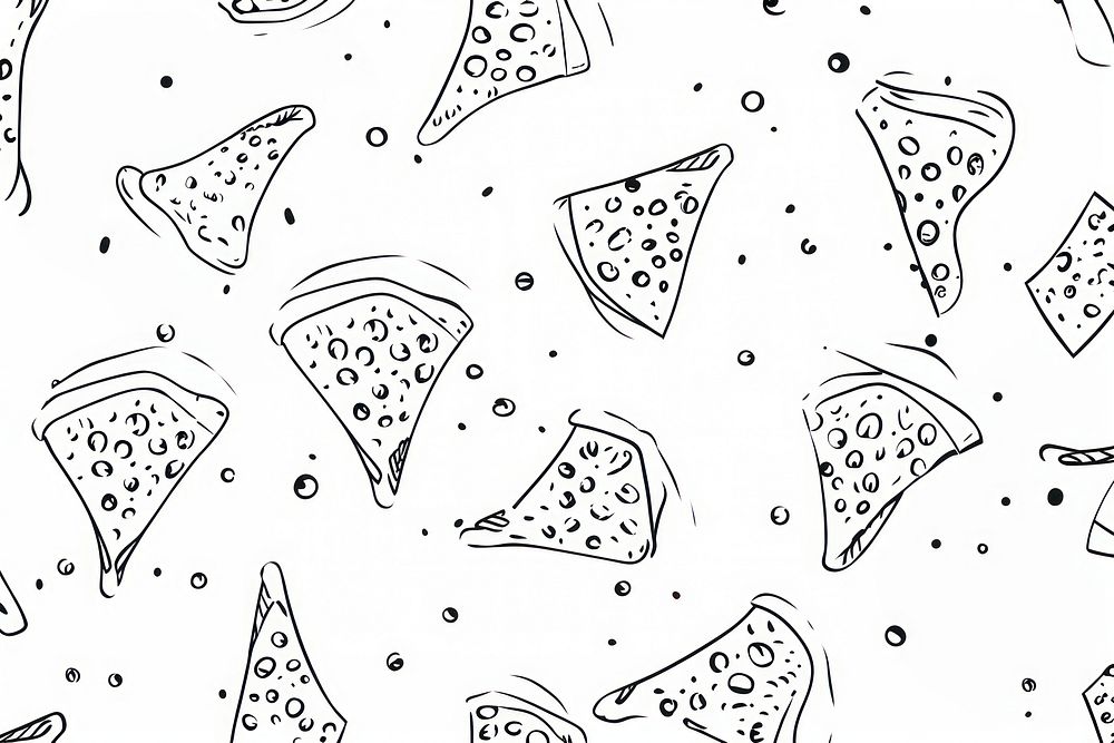 Pizza pattern backgrounds doodle. AI generated Image by rawpixel.