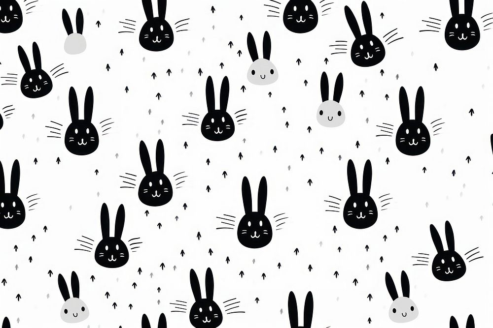 Rabbit pattern backgrounds mammal. AI generated Image by rawpixel.