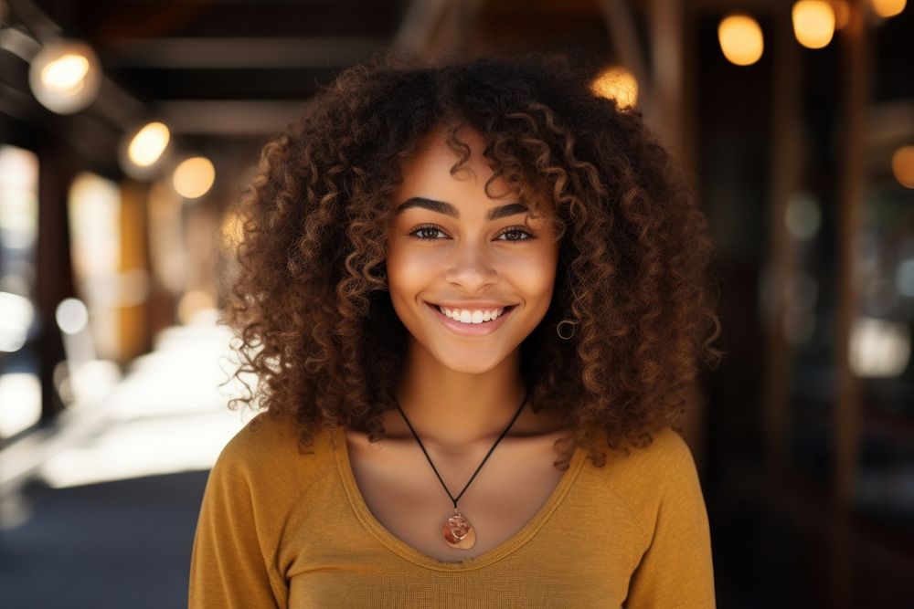 Happy African American teen student smile portrait adult. AI generated Image by rawpixel.