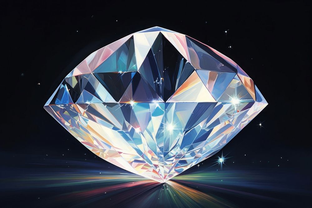 A diamond gem gemstone crystal jewelry. AI generated Image by rawpixel.