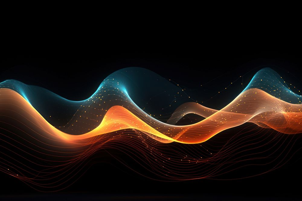 Dynamic lines and shapes light abstract glowing. AI generated Image by rawpixel.