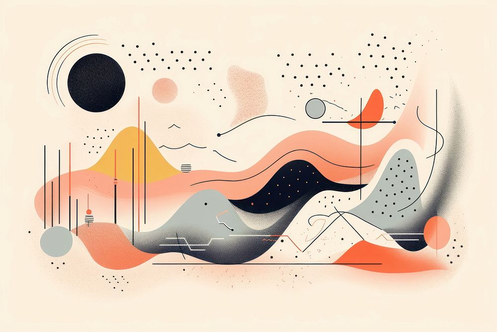 Doodle abstract painting line. AI generated Image by rawpixel.