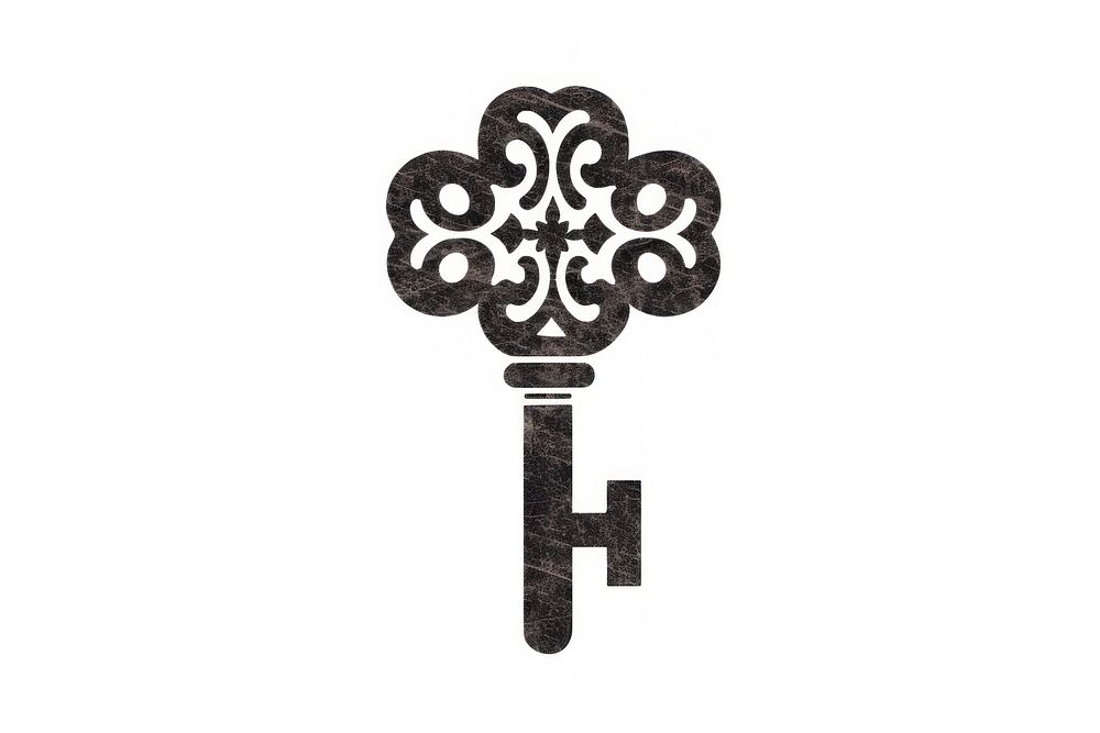 Key symbol white background calligraphy. AI generated Image by rawpixel.