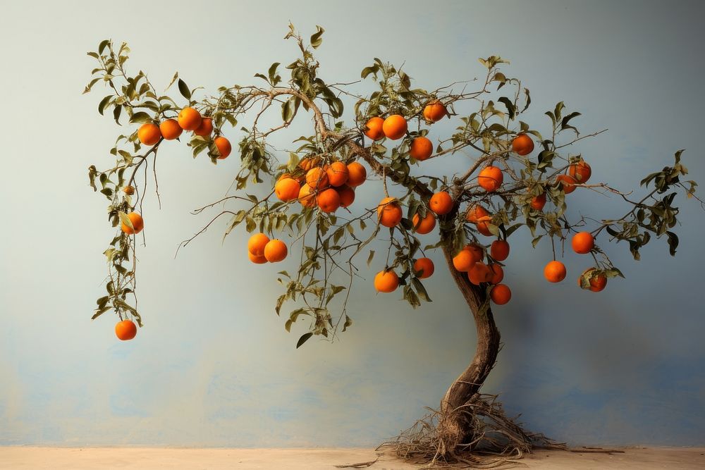 Tree persimmon plant fruit. AI generated Image by rawpixel.