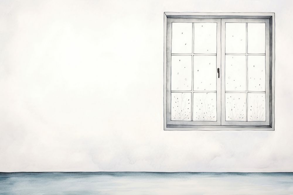 Empty white room with window windowsill architecture transparent. AI generated Image by rawpixel.