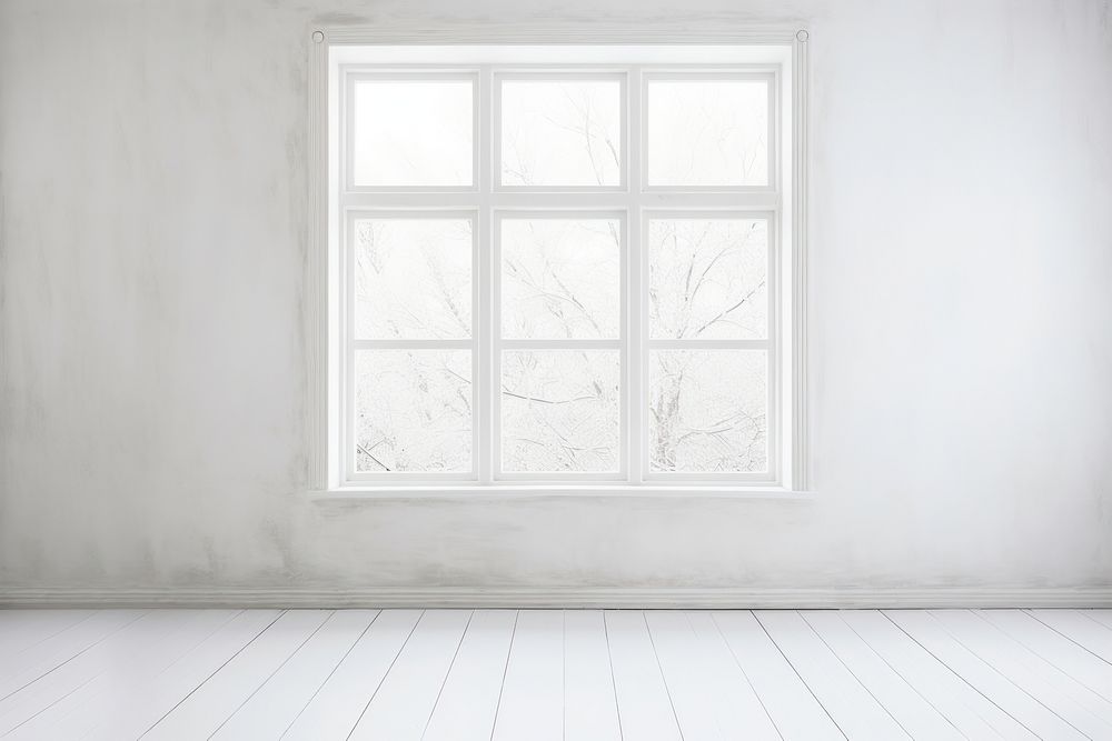 Empty white room with window windowsill deterioration architecture. AI generated Image by rawpixel.