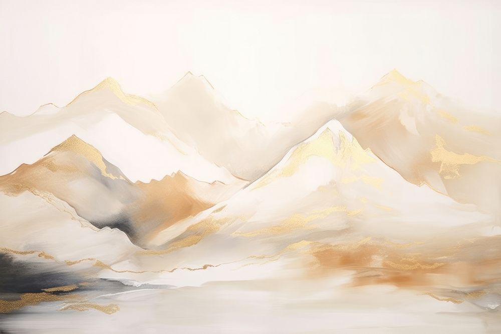 Mountain painting nature backgrounds. AI generated Image by rawpixel.