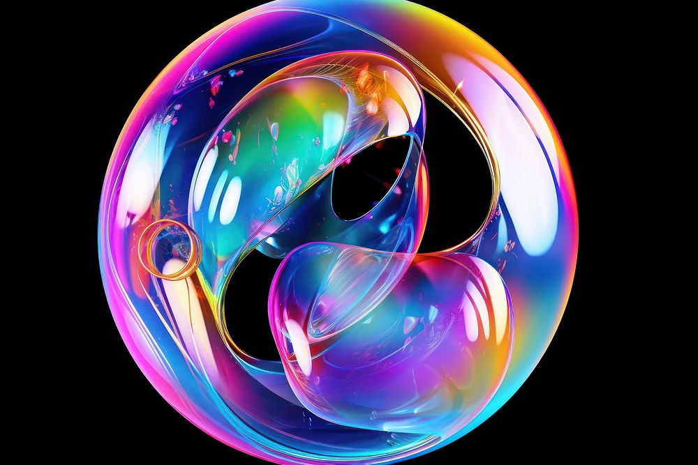 Colorful bubble sphere purple lightweight. AI generated Image by rawpixel.
