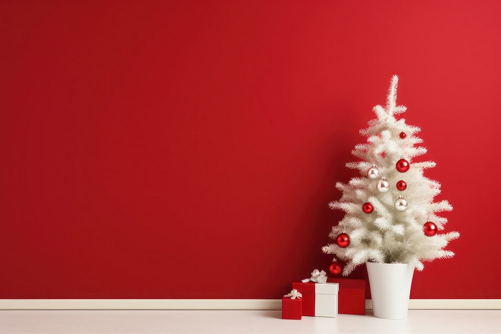 Decorate chistmas wall red wallpaper christmas anticipation illuminated. AI generated Image by rawpixel.