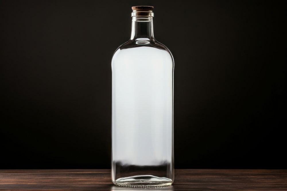 Empty 1 bottle glass no logo drink wine refreshment. AI generated Image by rawpixel.