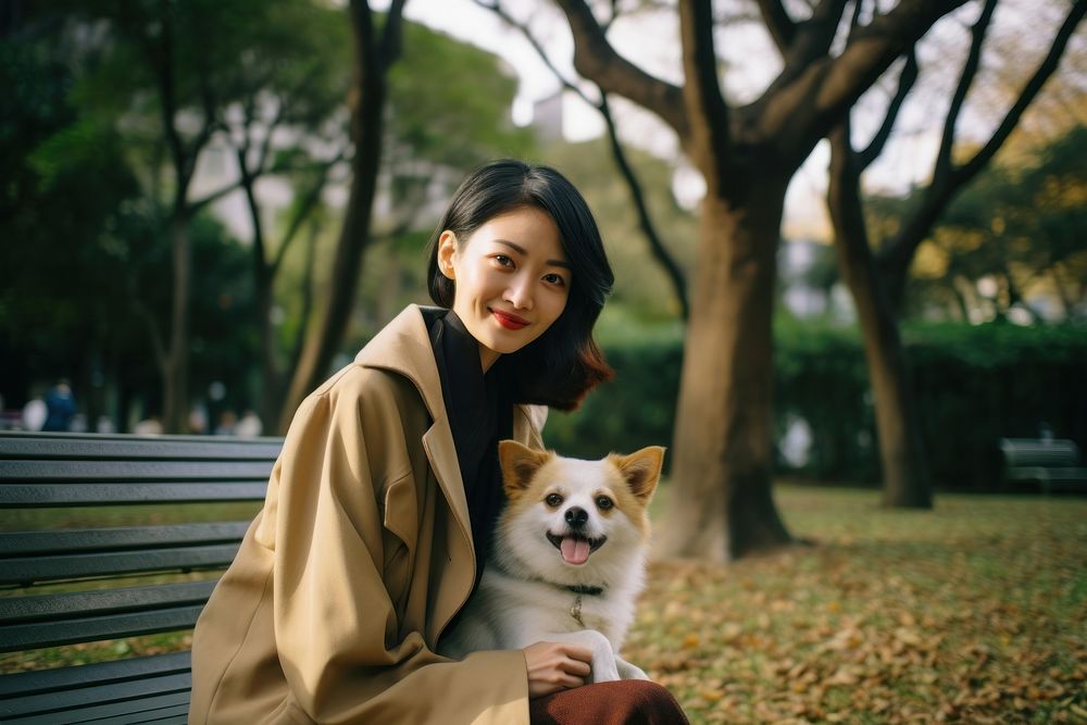 Taiwanese pet portrait outdoors. AI generated Image by rawpixel.