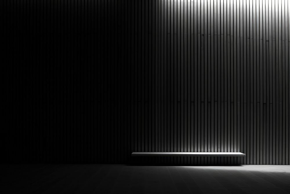 Minimal space lighting black white. AI generated Image by rawpixel.