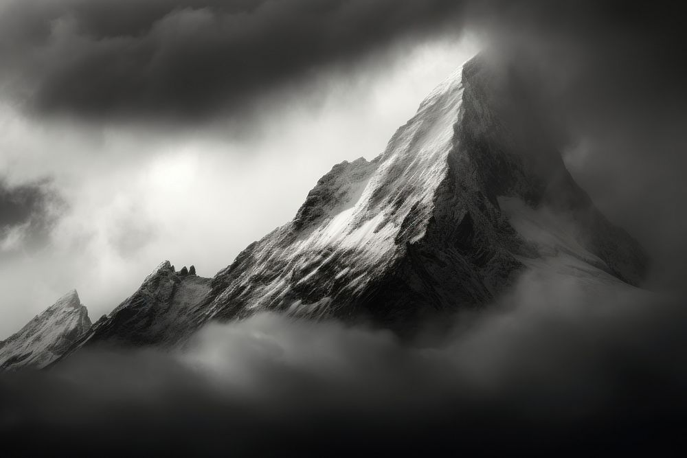 Mountain landscape outdoors nature sky. AI generated Image by rawpixel.