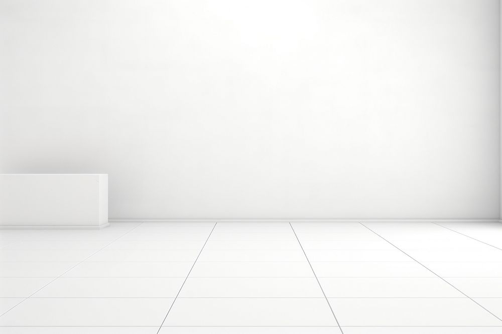 White tiled floor backgrounds architecture simplicity. AI generated Image by rawpixel.