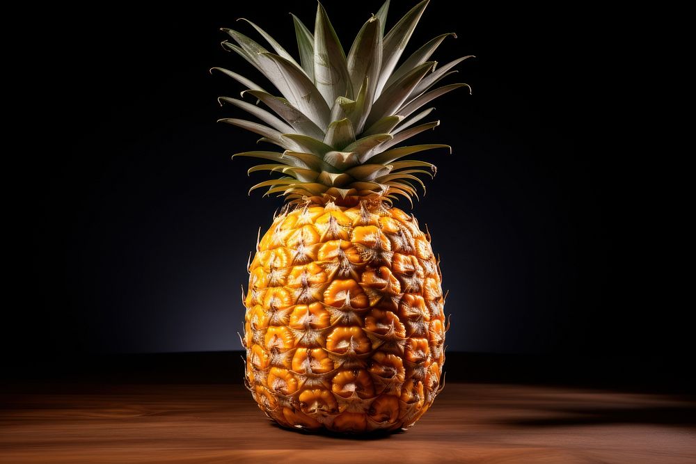 Pineapple in sandbeach fruit plant food. AI generated Image by rawpixel.