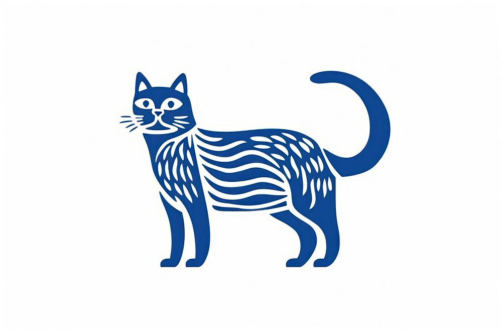 Cat animal mammal blue. AI generated Image by rawpixel.
