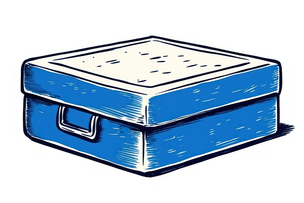 Box furniture blue white background. AI generated Image by rawpixel.