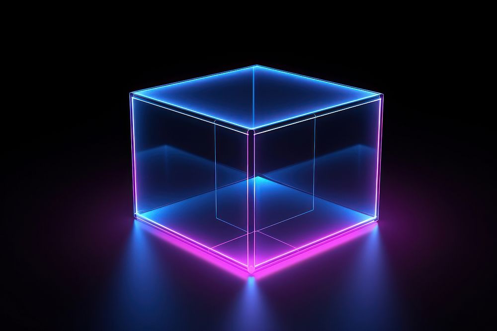 Box light line neon. AI generated Image by rawpixel.