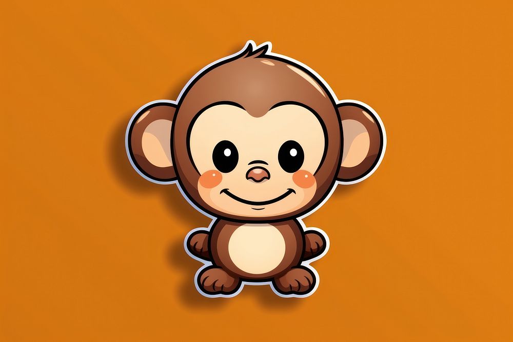 Monkey kid cartoon cute anthropomorphic. AI generated Image by rawpixel.