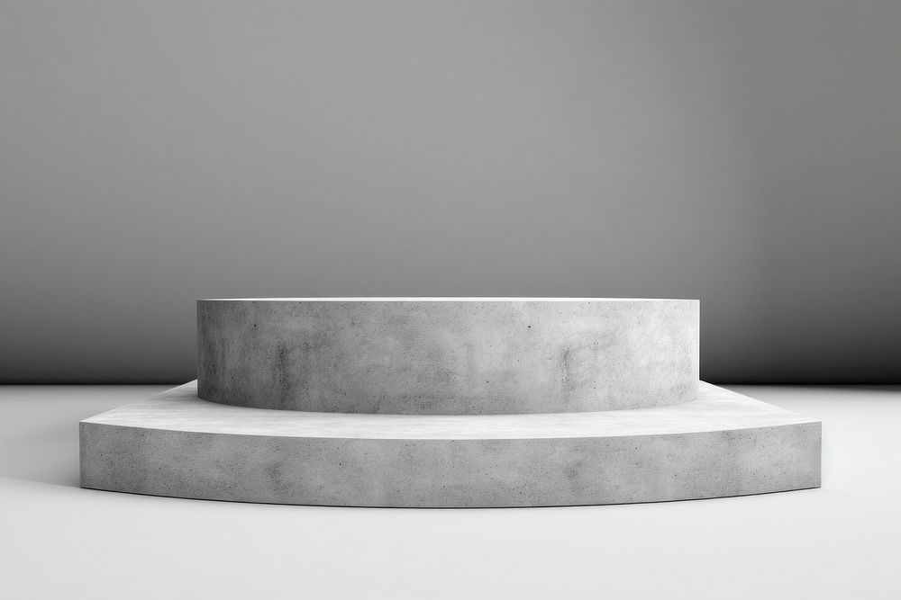 Podium shape concrete white architecture. AI generated Image by rawpixel.