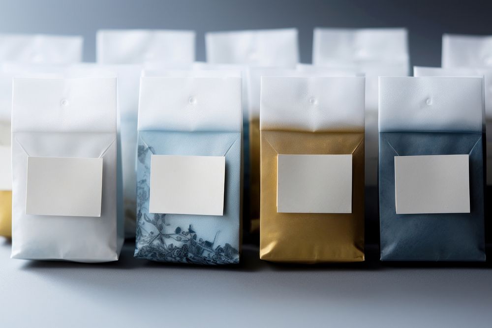 Teabags with label ingredient envelope paper. AI generated Image by rawpixel.