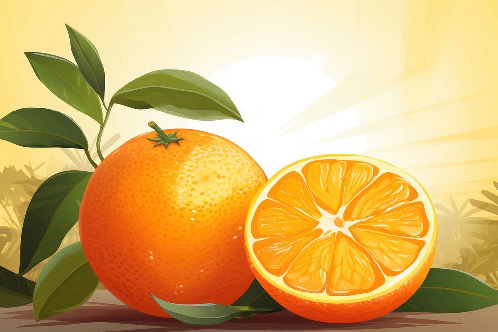 Orange fruit grapefruit orange plant. AI generated Image by rawpixel.