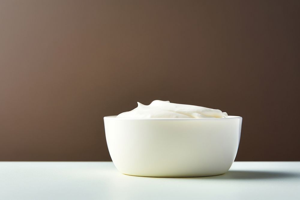 White yoghurt cream dessert food. AI generated Image by rawpixel.