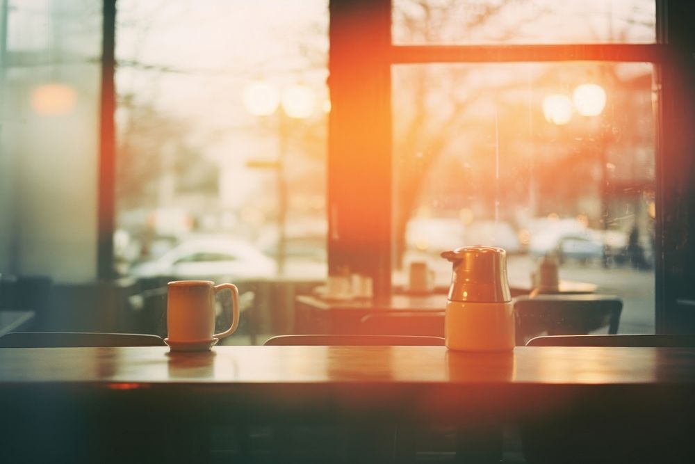 Cafe shot side view restaurant window coffee. AI generated Image by rawpixel.