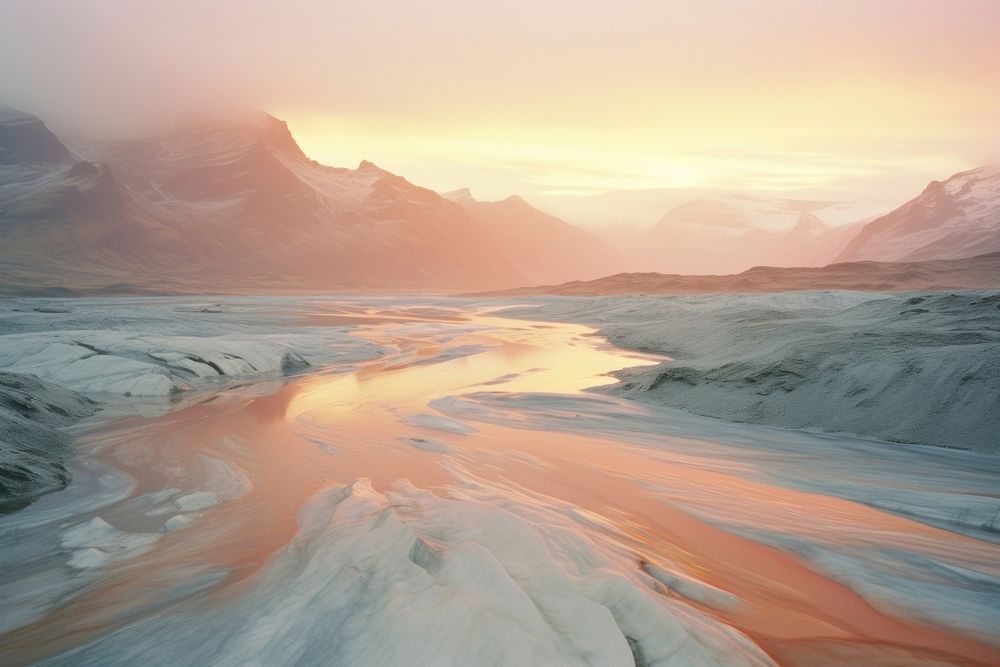 Landscape ice mountain outdoors. AI generated Image by rawpixel.