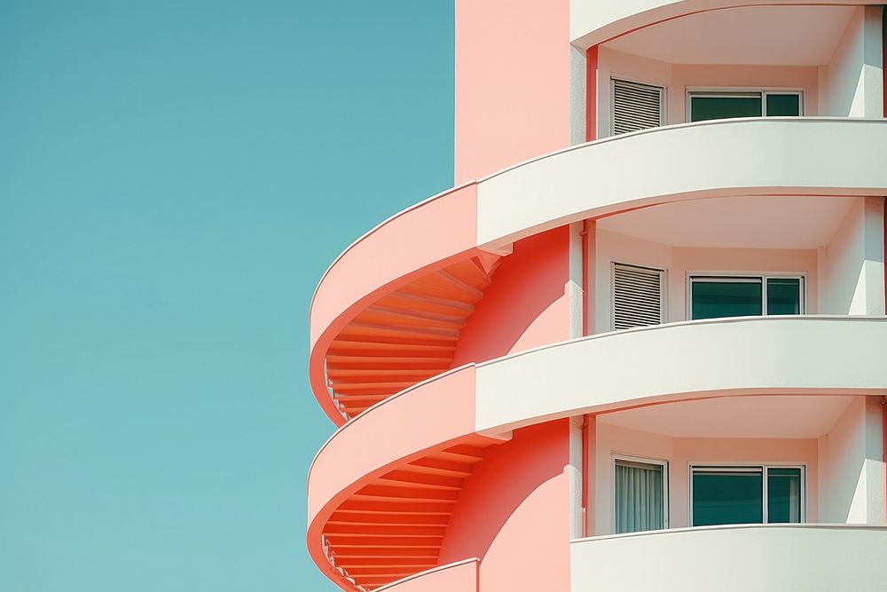 Surreal architecture building spiral house. AI generated Image by rawpixel.