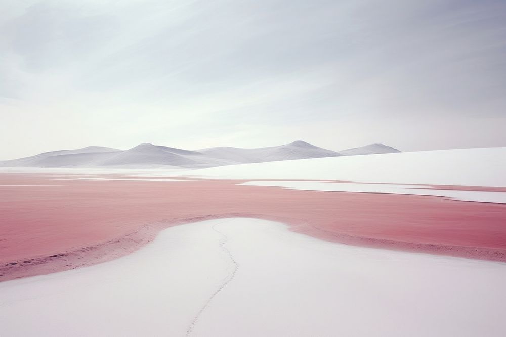 Snow field landscape tranquility mountain. AI generated Image by rawpixel.