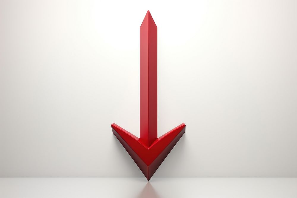 A red arrow pointing upward motion symbol number. AI generated Image by rawpixel.