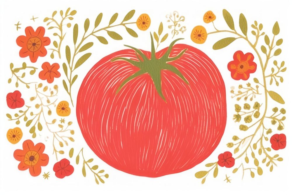 Tomato backgrounds pattern plant. AI generated Image by rawpixel.