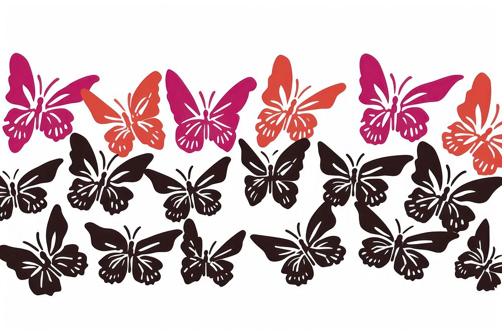 Butterflies pattern line creativity. AI generated Image by rawpixel.