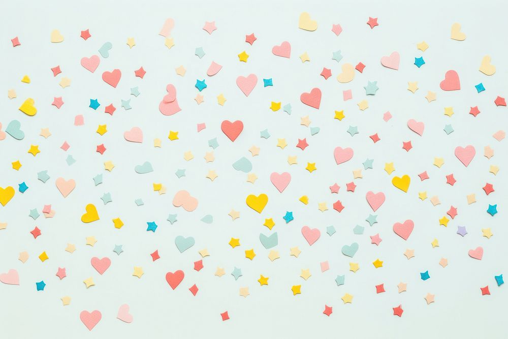 Confetti star heart celebration backgrounds petal paper. AI generated Image by rawpixel.