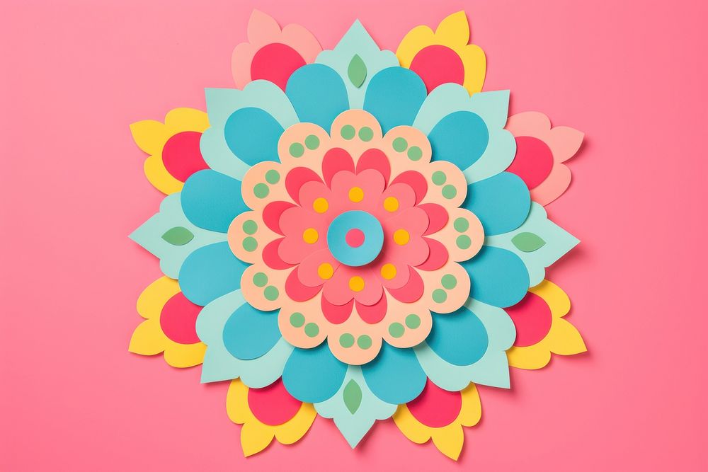 Mandala pattern flower craft. AI generated Image by rawpixel.