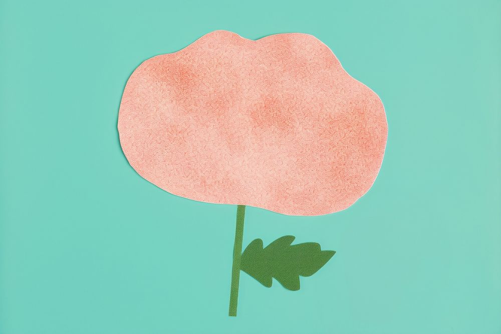 Speech bubble with pressed flower green plant petal. AI generated Image by rawpixel.