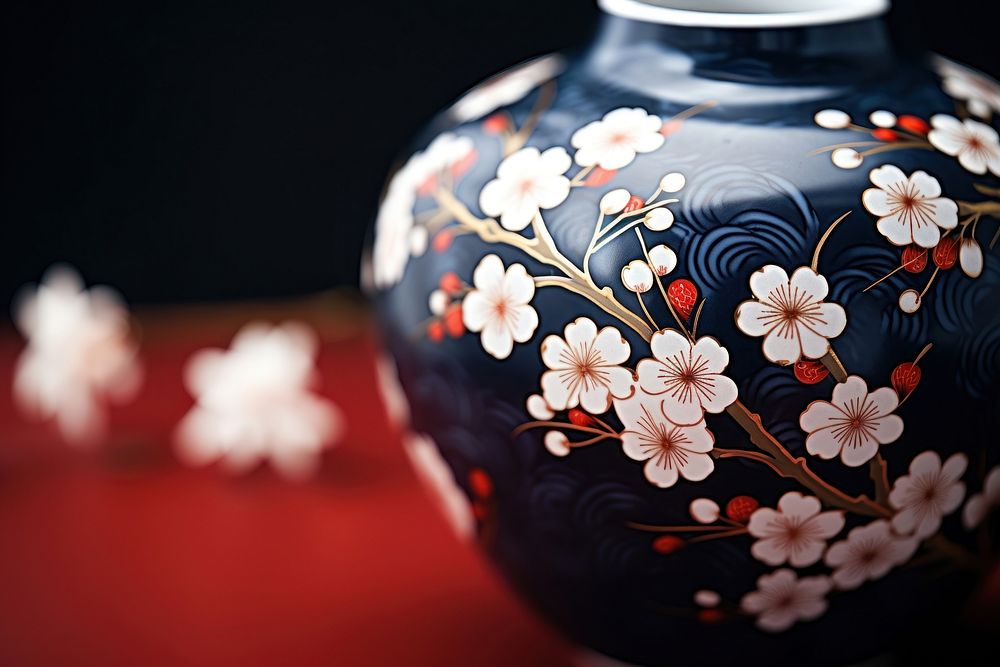 Vase porcelain tradition decoration. AI generated Image by rawpixel.
