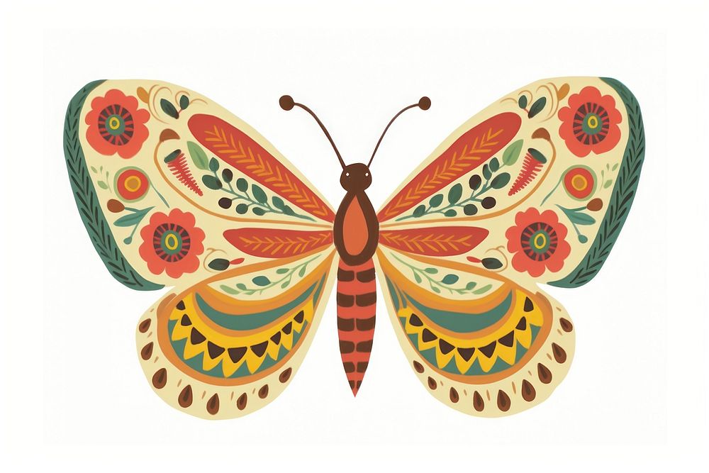 Monarch butterfly art pattern insect. AI generated Image by rawpixel.