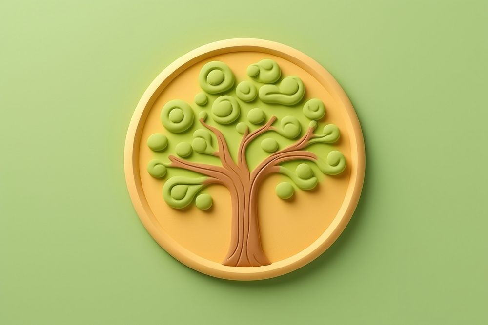 Tree circle shape green food confectionery. AI generated Image by rawpixel.