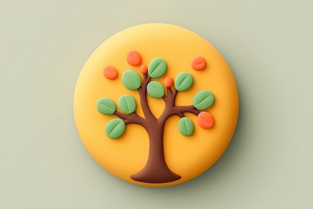 Tree circle shape food confectionery creativity. AI generated Image by rawpixel.